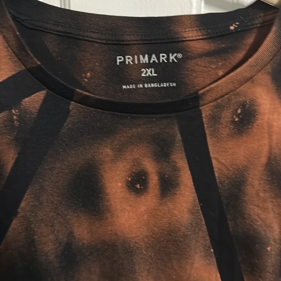 Handmade tee t-shirt bleach with rhinestone stars size 2XL new - Picture 2 of 3